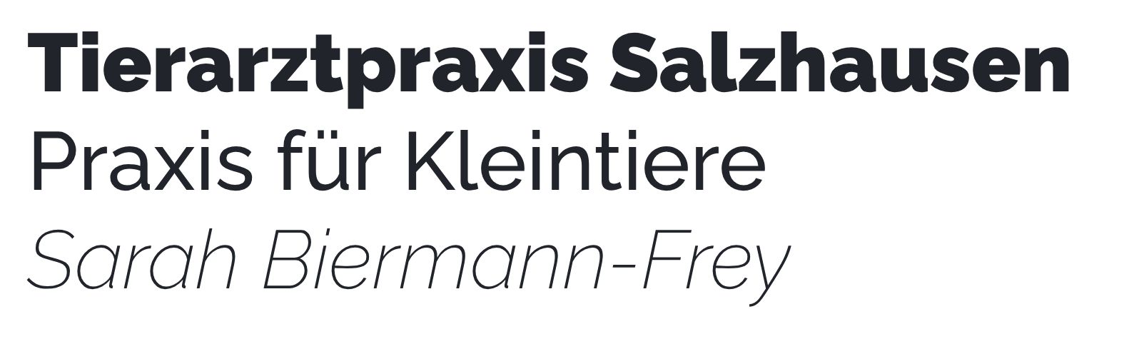 Tierarztpraxis Salzhausen, Praxis für Kleintiere, Sarah Biermann-Frey